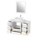 48" Single Sink Modern Bathroom Vanity Set with White Engineered Marble Top & Free Mirror – Storage Cabinet with 8 Drawers VA3124-48 - HomeBeyond