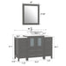 48" Single Sink Modern Bathroom Vanity Set with White Engineered Marble Top & Free Mirror – Storage Cabinet with 8 Drawers VA3124-48 - HomeBeyond