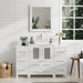 48" Single Sink Modern Bathroom Vanity Set with White Engineered Marble Top & Free Mirror – Storage Cabinet with 8 Drawers VA3124-48 - HomeBeyond