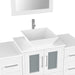 48" Single Sink Modern Bathroom Vanity Set with White Engineered Marble Top & Free Mirror – Storage Cabinet with 8 Drawers VA3124-48 - HomeBeyond