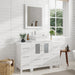 48" Single Sink Modern Bathroom Vanity Set with White Engineered Marble Top & Free Mirror – Storage Cabinet with 8 Drawers VA3124-48 - HomeBeyond