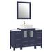 48" Single Sink Modern Bathroom Vanity Set with White Engineered Marble Top & Free Mirror – Storage Cabinet with 8 Drawers VA3124-48 - HomeBeyond