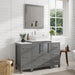 48" Single Sink Modern Bathroom Vanity Set with White Engineered Marble Top & Free Mirror – Storage Cabinet with 8 Drawers VA3124-48 - HomeBeyond