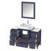 48" Single Sink Modern Bathroom Vanity Set with White Engineered Marble Top & Free Mirror – Storage Cabinet with 8 Drawers VA3124-48 - HomeBeyond