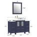 48" Single Sink Modern Bathroom Vanity Set with White Engineered Marble Top & Free Mirror – Storage Cabinet with 8 Drawers VA3124-48 - HomeBeyond