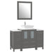 48" Single Sink Modern Bathroom Vanity Set with White Engineered Marble Top & Free Mirror – Storage Cabinet with 8 Drawers VA3124-48 - HomeBeyond