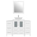 48" Single Sink Modern Bathroom Vanity Set with White Engineered Marble Top & Free Mirror – Storage Cabinet with 8 Drawers VA3124-48 - HomeBeyond