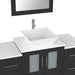 48" Single Sink Modern Bathroom Vanity Set with White Engineered Marble Top & Free Mirror – Storage Cabinet with 8 Drawers VA3124-48 - HomeBeyond
