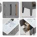 48" Single Sink Modern Freestanding Bathroom Vanity Set with Arabescato White Engineered Marble Top – Storage Cabinet with Soft-Closing Doors & Drawers VA9048 - HomeBeyond