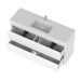 48" Single Sink Modern Freestanding Bathroom Vanity Set with White Engineered Stone Top – Storage Cabinet with Soft-Closing Drawers VA6048WF - HomeBeyond