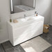 48" Single Sink Modern Freestanding Bathroom Vanity Set with White Engineered Stone Top – Storage Cabinet with Soft-Closing Drawers VA6048WF - HomeBeyond