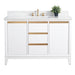48" Single Sink Modern Freestanding Solid Wood Bathroom Vanity Set with Ariston White Engineered Marble Top – Storage Cabinet with Soft-Closing Drawers VA8048 - HomeBeyond
