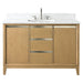 48" Single Sink Modern Freestanding Solid Wood Bathroom Vanity Set with Ariston White Engineered Marble Top – Storage Cabinet with Soft-Closing Drawers VA8048 - HomeBeyond