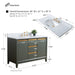48" Single Sink Modern Freestanding Solid Wood Bathroom Vanity Set with Ariston White Engineered Marble Top – Storage Cabinet with Soft-Closing Drawers VA8048 - HomeBeyond