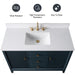 48" Single Sink Modern Freestanding Solid Wood Bathroom Vanity Set with White Engineered Marble Top – Storage Cabinet with Soft-Closing Doors & Drawers VA8148 - HomeBeyond