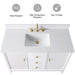 48" Single Sink Modern Freestanding Solid Wood Bathroom Vanity Set with White Engineered Marble Top – Storage Cabinet with Soft-Closing Doors & Drawers VA8148 - HomeBeyond
