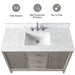 48" Single Sink Modern Freestanding Solid Wood Bathroom Vanity Set with White Engineered Marble Top – Storage Cabinet with Soft-Closing Doors & Drawers VA8148 - HomeBeyond