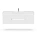 48" Single Sink Modern Wall-Mounted Bathroom Vanity Set with LED Light & White Resin Top – Floating Storage Cabinet with 2 Doors VA6048WL - HomeBeyond