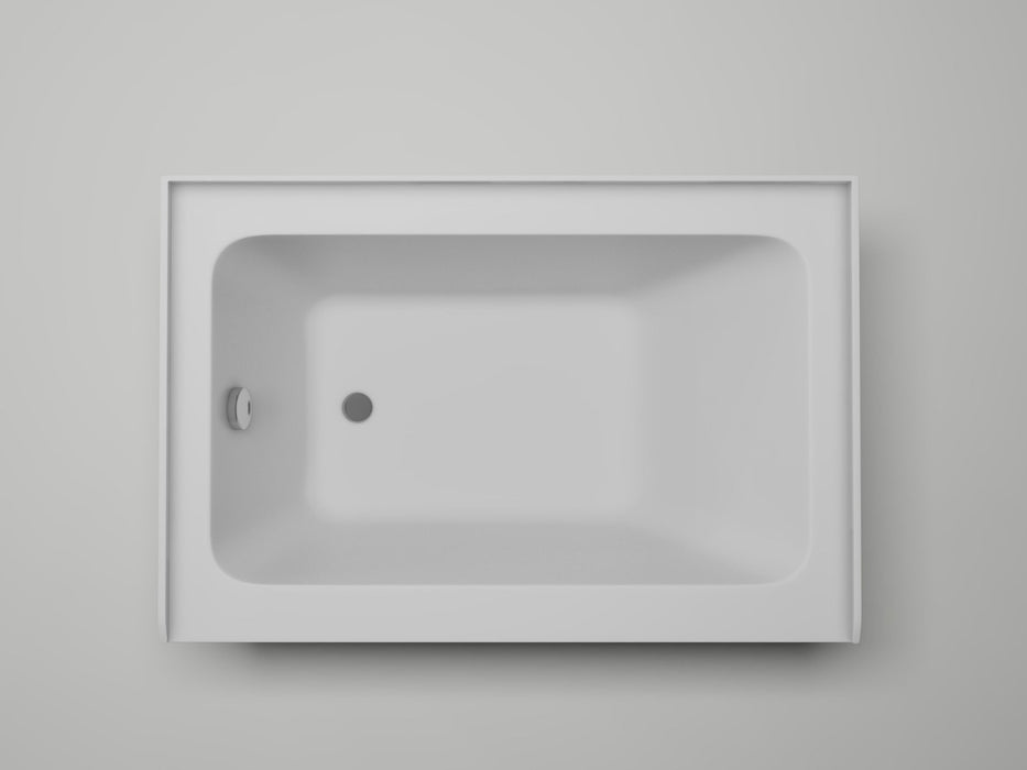48" x 32" Alcove Soaking Acrylic Bathtub with 3 Side Tiling Flange - HomeBeyond