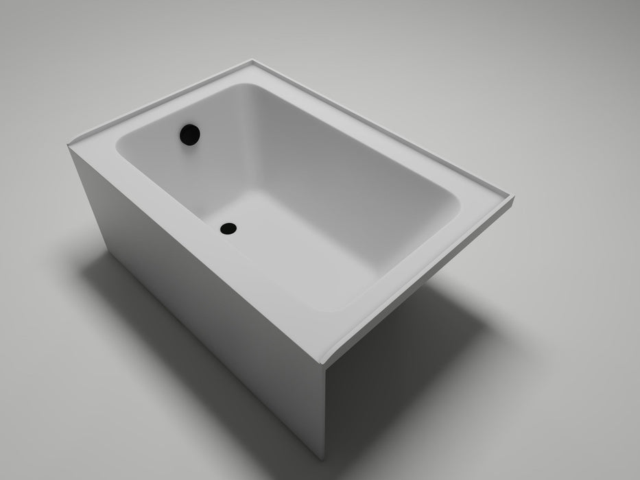 48" x 32" Alcove Soaking Acrylic Bathtub with 3 Side Tiling Flange - HomeBeyond