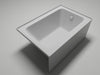 48" x 32" Alcove Soaking Acrylic Bathtub with 3 Side Tiling Flange - HomeBeyond
