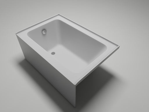 48" x 32" Alcove Soaking Acrylic Bathtub with 3 Side Tiling Flange - HomeBeyond