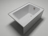 48" x 32" Alcove Soaking Acrylic Bathtub with 3 Side Tiling Flange - HomeBeyond
