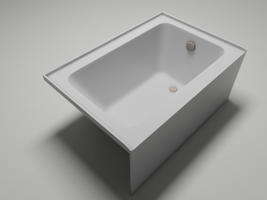 48" x 32" Alcove Soaking Acrylic Bathtub with 3 Side Tiling Flange - HomeBeyond