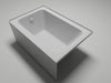 48" x 32" Alcove Soaking Acrylic Bathtub with 3 Side Tiling Flange - HomeBeyond
