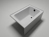 48" x 32" Alcove Soaking Acrylic Bathtub with 3 Side Tiling Flange - HomeBeyond