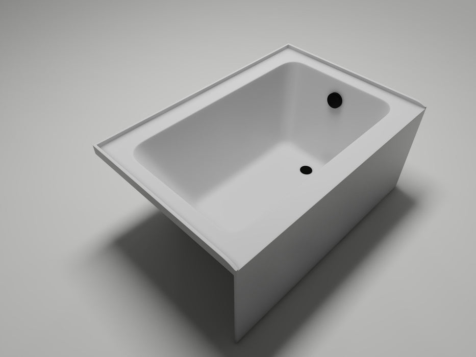 48" x 32" Alcove Soaking Acrylic Bathtub with 3 Side Tiling Flange - HomeBeyond