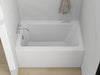 48" x 32" Alcove Soaking Acrylic Bathtub with 3 Side Tiling Flange - HomeBeyond