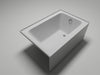 48" x 32" Alcove Soaking Acrylic Bathtub with 3 Side Tiling Flange - HomeBeyond