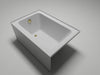 48" x 32" Alcove Soaking Acrylic Bathtub with 3 Side Tiling Flange - HomeBeyond