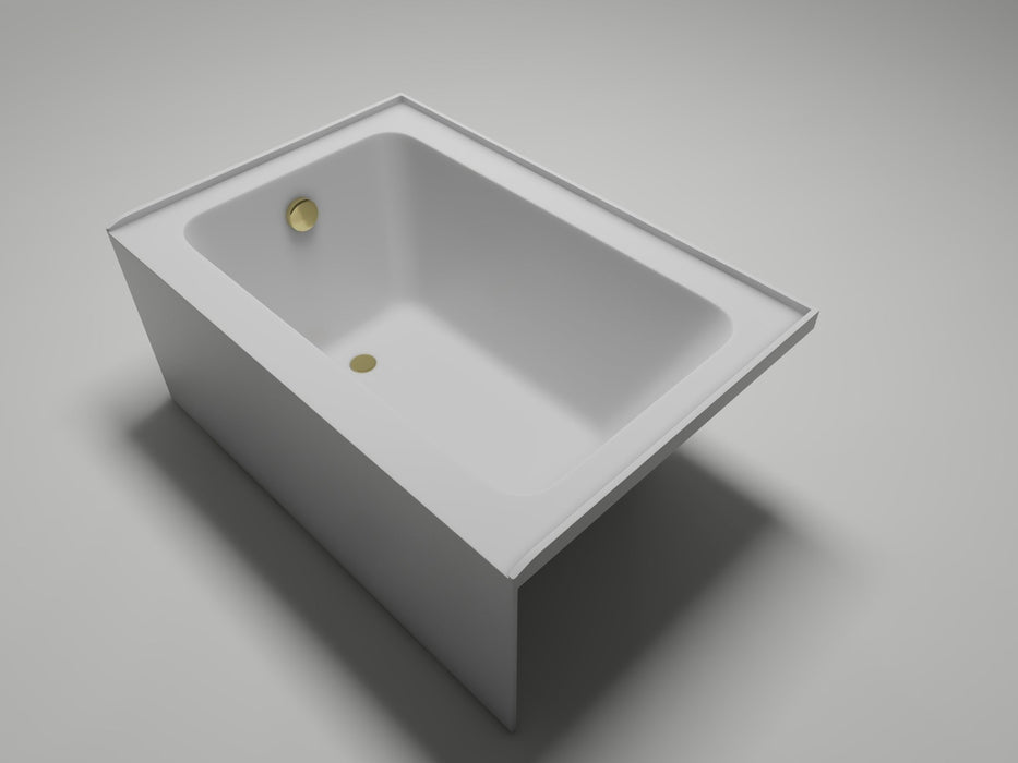 48" x 32" Alcove Soaking Acrylic Bathtub with 3 Side Tiling Flange - HomeBeyond