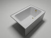 48" x 32" Alcove Soaking Acrylic Bathtub with 3 Side Tiling Flange - HomeBeyond