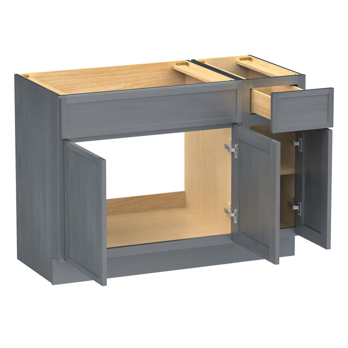 51" Modern Freestanding Birch & Plywood Bathroom Vanity Base Only – Shaker Style Storage Cabinet with 1 Drawer & 3 Soft-Closing Doors VA4139-121 - HomeBeyond