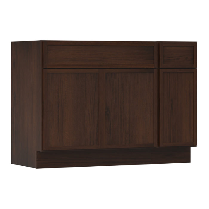 51" Modern Freestanding Birch & Plywood Bathroom Vanity Base Only – Shaker Style Storage Cabinet with 1 Drawer & 3 Soft-Closing Doors VA4139-121 - HomeBeyond