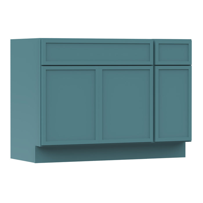 51" Modern Freestanding Birch & Plywood Bathroom Vanity Base Only – Shaker Style Storage Cabinet with 1 Drawer & 3 Soft-Closing Doors VA4139-121 - HomeBeyond