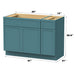 51" Modern Freestanding Birch & Plywood Bathroom Vanity Base Only – Shaker Style Storage Cabinet with 1 Drawer & 3 Soft-Closing Doors VA4139-121 - HomeBeyond