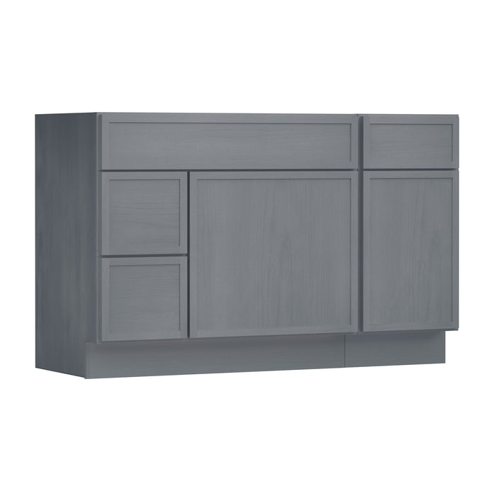 51" Modern Freestanding Birch & Plywood Bathroom Vanity Base Only – Shaker Style Storage Cabinet with 3 Drawers & 2 Soft-Closing Doors VA41362L-151 - HomeBeyond