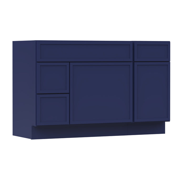 51" Modern Freestanding Birch & Plywood Bathroom Vanity Base Only – Shaker Style Storage Cabinet with 3 Drawers & 2 Soft-Closing Doors VA41362L-151 - HomeBeyond