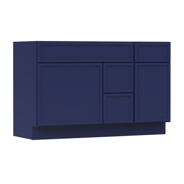 51" Modern Freestanding Birch & Plywood Bathroom Vanity Base Only – Shaker Style Storage Cabinet with 3 Drawers & 2 Soft-Closing Doors VA41362R-151 - HomeBeyond