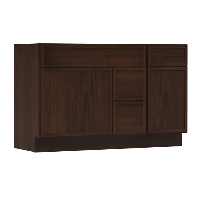 51" Modern Freestanding Birch & Plywood Bathroom Vanity Base Only – Shaker Style Storage Cabinet with 3 Drawers & 2 Soft-Closing Doors VA41362R-151 - HomeBeyond