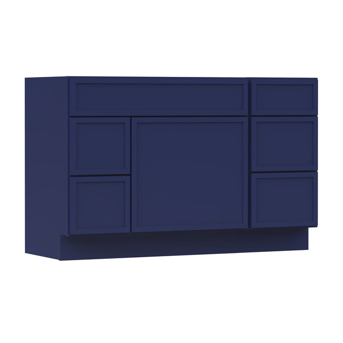 51" Modern Freestanding Birch & Plywood Bathroom Vanity Base Only – Shaker Style Storage Cabinet with 5 Drawers & 1 Door VA41362L-153 - HomeBeyond