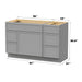 51" Modern Freestanding Birch & Plywood Bathroom Vanity Base Only – Shaker Style Storage Cabinet with 5 Drawers & 1 Door VA41362L-153 - HomeBeyond