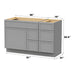 51" Modern Freestanding Birch & Plywood Bathroom Vanity Base Only – Shaker Style Storage Cabinet with 5 Drawers & 1 Soft-Closing Door VA41362R-153 - HomeBeyond