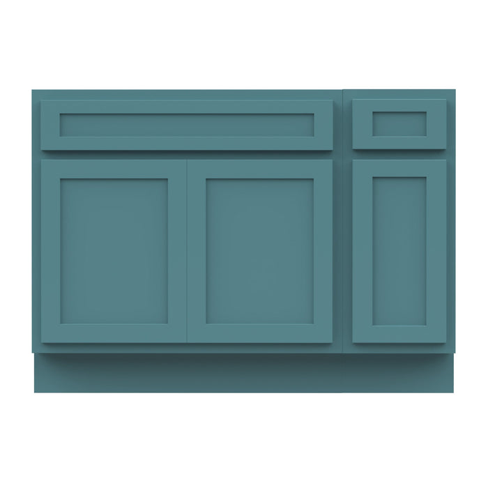 51" Modern Freestanding Oak Plywood Bathroom Vanity Base Only – Shaker Style Storage Cabinet with 1 Drawer & 3 Soft-Closing Doors VA4039-121 - HomeBeyond