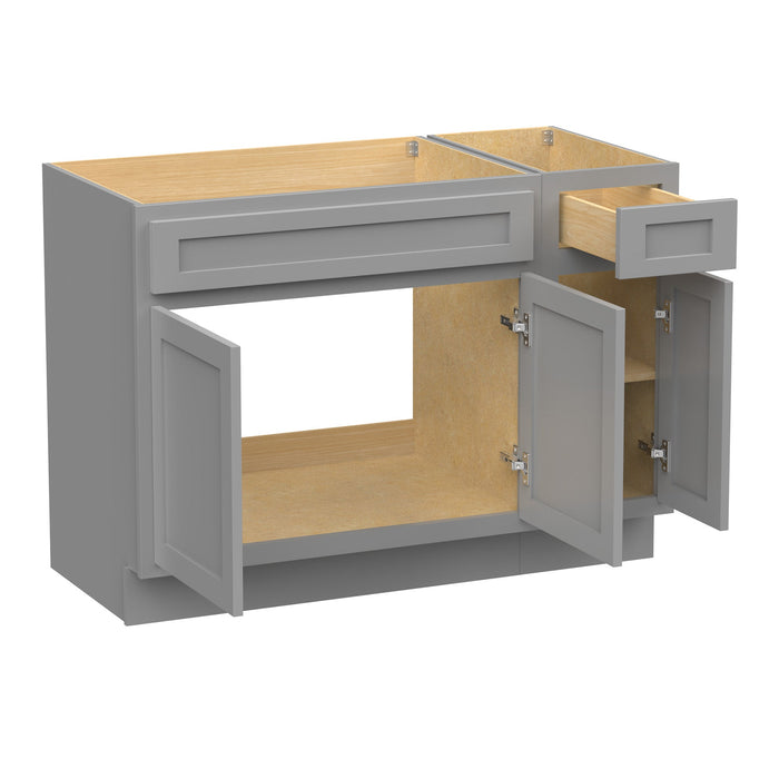 51" Modern Freestanding Oak Plywood Bathroom Vanity Base Only – Shaker Style Storage Cabinet with 1 Drawer & 3 Soft-Closing Doors VA4039-121 - HomeBeyond