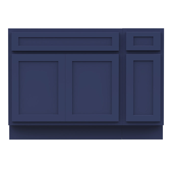 51" Modern Freestanding Oak Plywood Bathroom Vanity Base Only – Shaker Style Storage Cabinet with 1 Drawer & 3 Soft-Closing Doors VA4039-121 - HomeBeyond